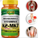 Vitamina K2 Mk7 Menaquinona 130mcg 60 Cáps Vegano Unilife Sem Sabor