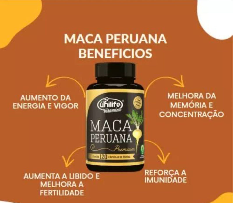 Maca Peruana Premium Unilife Original 60cps